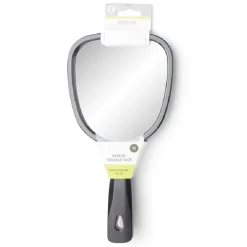 Miroir à main double face grossissant plastique noir