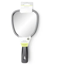 Miroir à main double face grossissant plastique noir