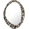 Miroir mural ovale contour léopard 30x38cm < Gifi Best
