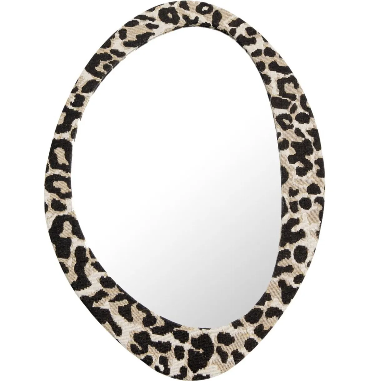 Miroir mural ovale contour léopard 30x38cm < Gifi Best