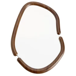 Miroir organique mural contour bois 30x40cm < Gifi Discount