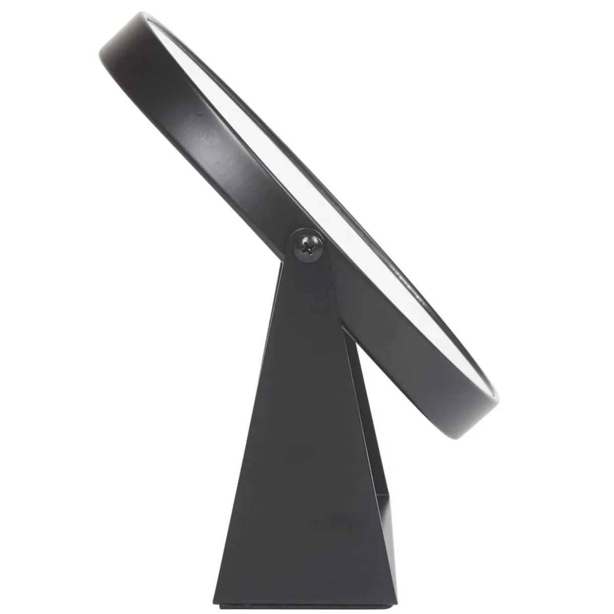 Miroir ovale à poser métal noir < Gifi