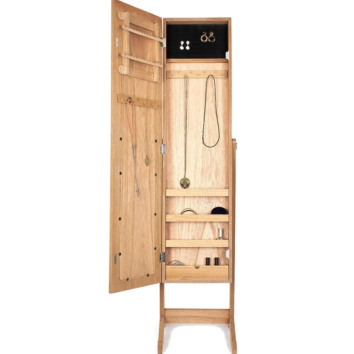 Miroir psyché range bijoux sur pieds en bois < Gifi New