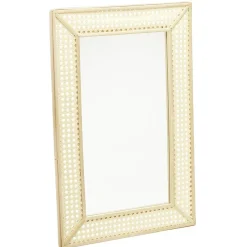 Miroir rectangulaire avec cadre effet cannage naturel L40xH60 cm < Gifi Sale