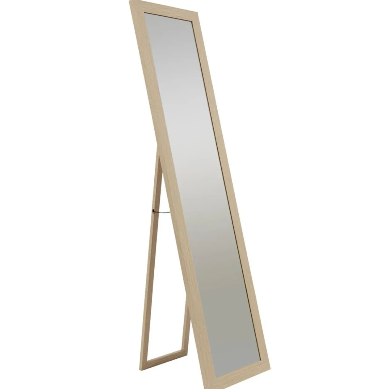 Miroir rectangulaire en bois de hêtre avec pied 60x150cm