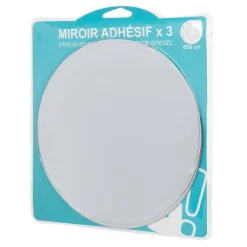 Miroir rond adhésif x3