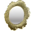 Miroir rond bord fleur doré Ø18cm < Gifi Hot