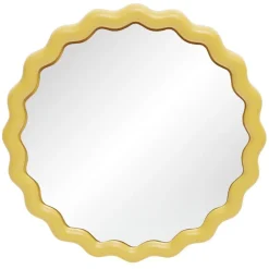 Miroir rond bord ondulé plastique coloré Ø25cm (4 modèles) < Gifi Best