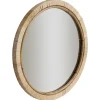 Miroir rond contour rotin naturel < Gifi Discount