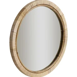 Miroir rond contour rotin naturel < Gifi Discount
