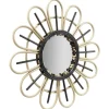 Miroir rond en rotin naturel et noir Ø39,5cm < Gifi Outlet