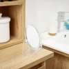 Miroir rond à poser rotatif 2 faces normal et grossissant (2 modèles)