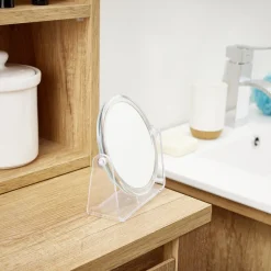 Miroir rond à poser rotatif 2 faces normal et grossissant (2 modèles)