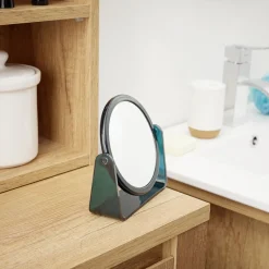 Miroir rond à poser rotatif 2 faces normal et grossissant (2 modèles)