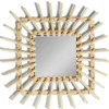 Miroir soleil carré rotin et osier 30x30cm < Gifi Outlet