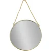 Miroir à suspendre rond avec contour métal (3 modèles)