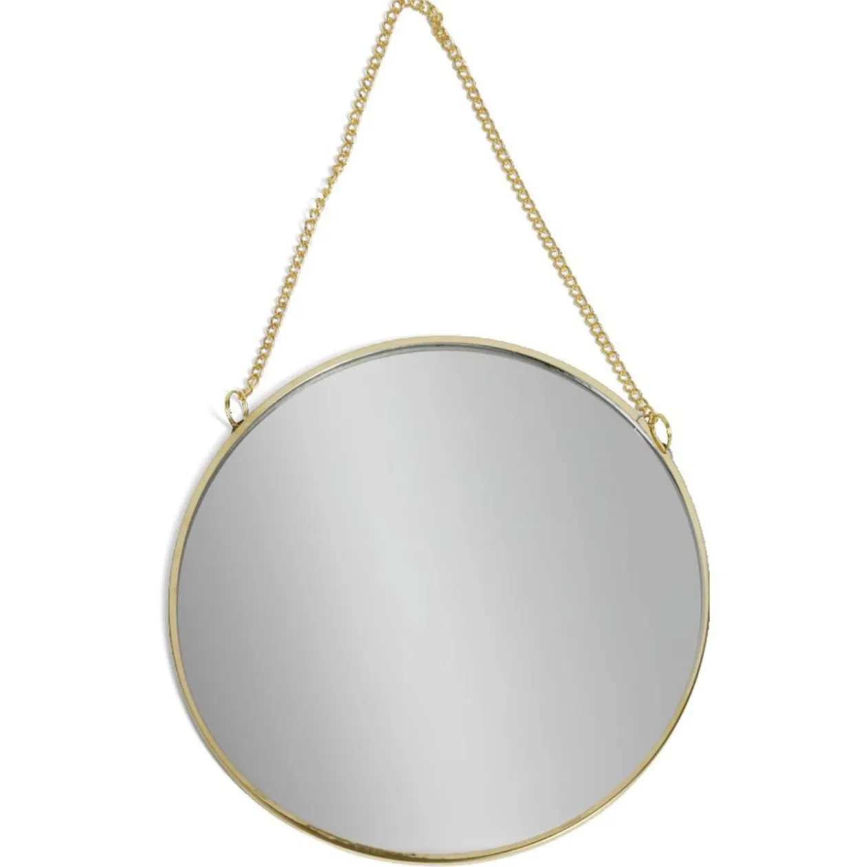 Miroir à suspendre rond avec contour métal (3 modèles)