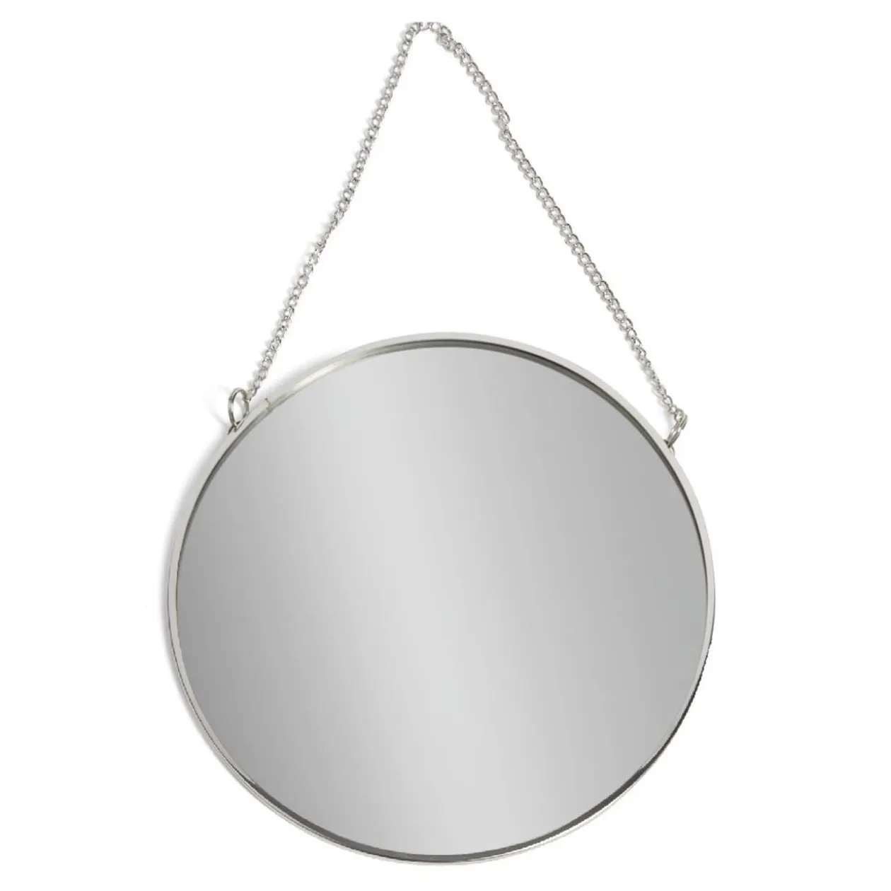 Miroir à suspendre rond avec contour métal (3 modèles)