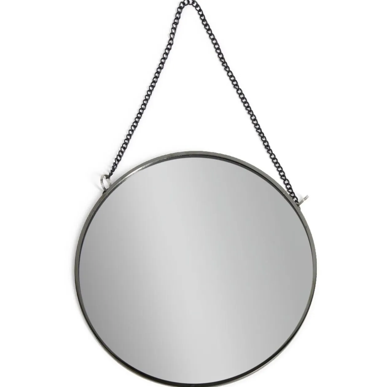 Miroir à suspendre rond avec contour métal (3 modèles)