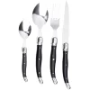 Ménagère inox manche gris 24 pièces < Gifi