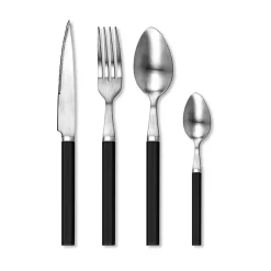 Ménagère Laguiole Cottage 16pcs inox manche noir