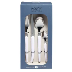 Ménagère Laguiole 16 pièces inox blanc