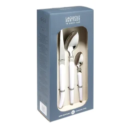 Ménagère Laguiole 16 pièces inox blanc