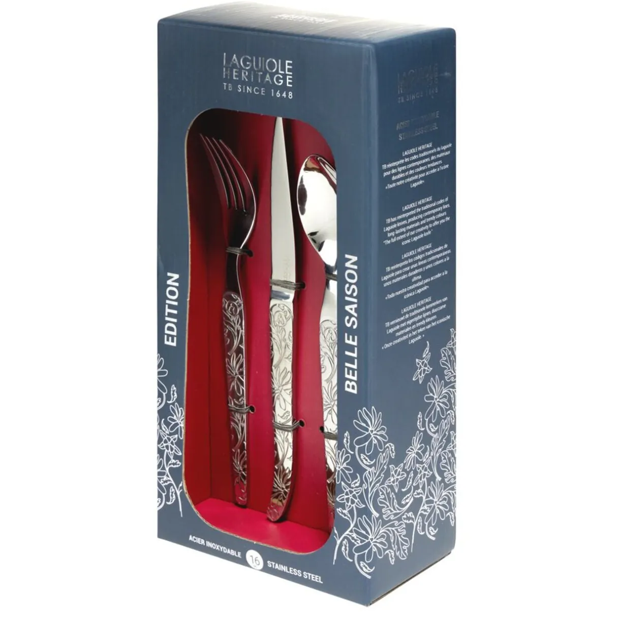 Ménagère Laguiole 16 pièces inox gris < Gifi Best