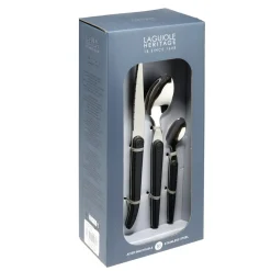 Ménagère Laguiole 16 pièces inox noir