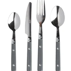 Ménagère 16 pièces inox manche plastique gris