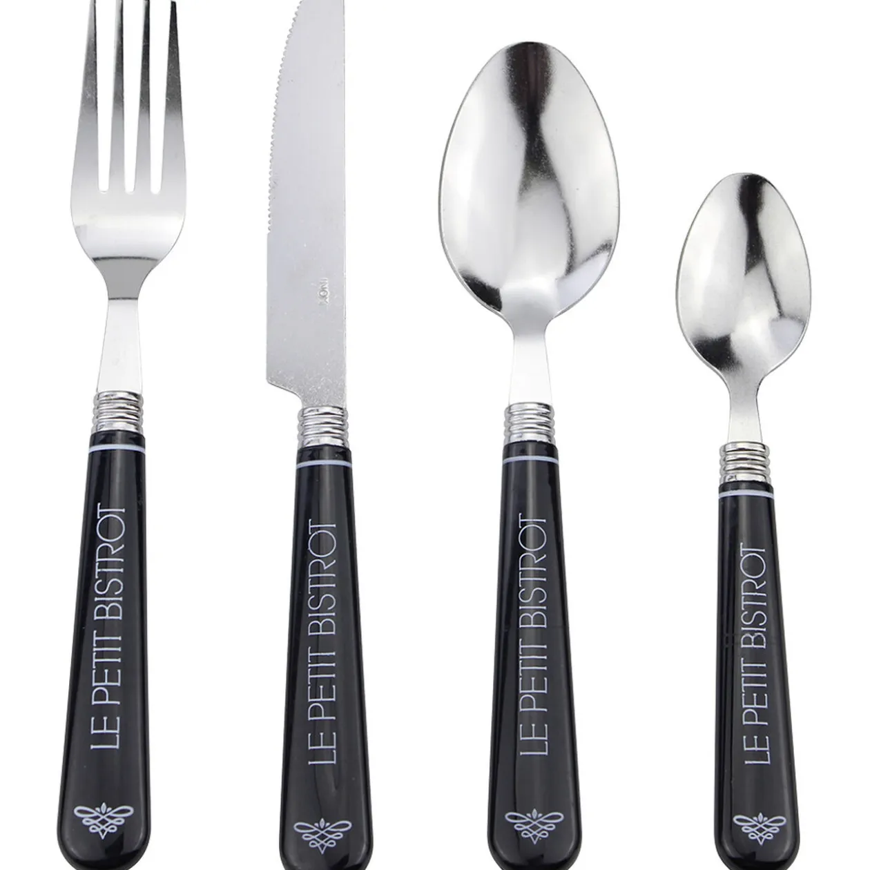 Ménagère 24 pièces noir le petit bistrot