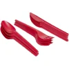 Ménagère réutilisable rouge 18 couverts à base d'amidon de maïs < Gifi Hot