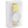 Montre à cadran rond argenté bracelet pastel