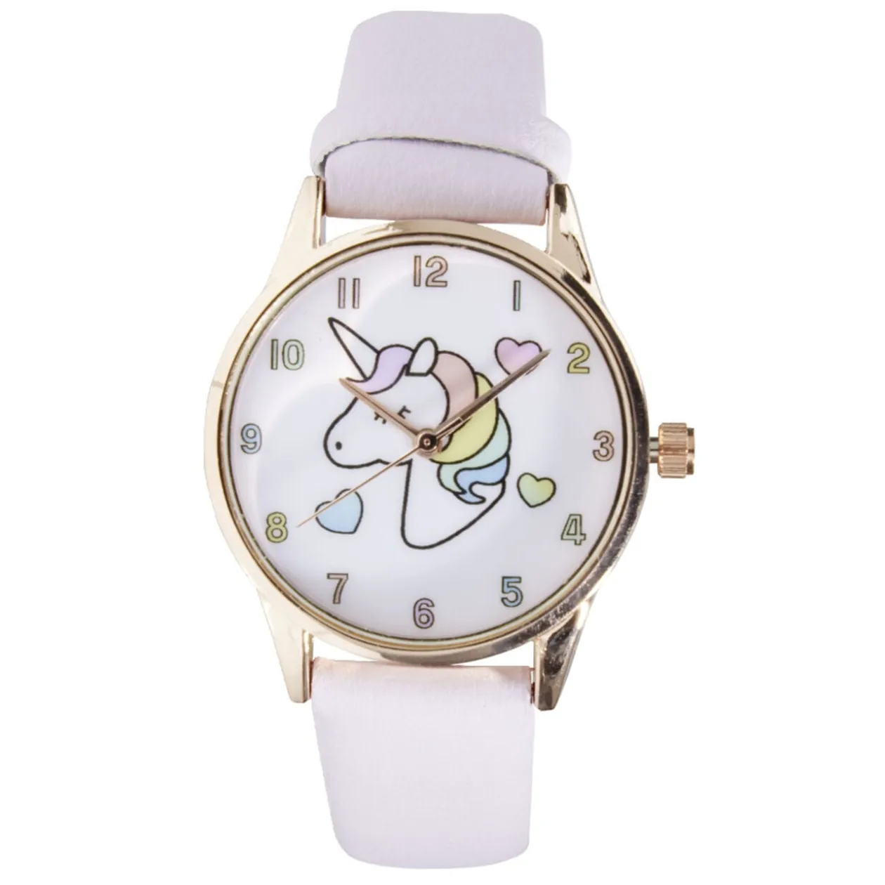 Montre enfant fille licorne en acier bracelet simili Ø3,5xL23cm (2 modèles)