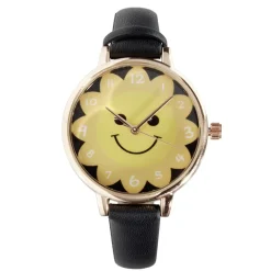 Montre enfant unisexe cadran rond motif soleil bracelet simili Ø3,5xL23cm (2 modèles) < Gifi Clearance