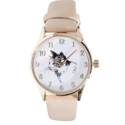 Montre enfant unisexe en acier et bracelet simili Ø3,5xL23cm (2 modèles)