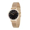 Montre femme bracelet maille milanaise inox rose gold < Gifi Clearance