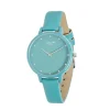 Montre femme bracelet simili cadran rond bleu turquoise < Gifi Discount
