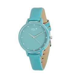 Montre femme bracelet simili cadran rond bleu turquoise < Gifi Discount