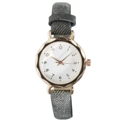 Montre femme cadran rond acier doré Ø2,6xH20,5cm (2 modèles noir ou rose) < Gifi Sale