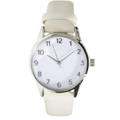 Montre femme cadran rond acier argenté bracelet simili Ø3,5xH23cm (4 modèles) < Gifi Sale