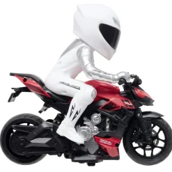 Moto télécommandée 1/10 lumineuse USB 21x9xH19cm (2 modèles)