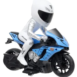 Moto télécommandée 1/10 lumineuse USB 21x9xH19cm (2 modèles)