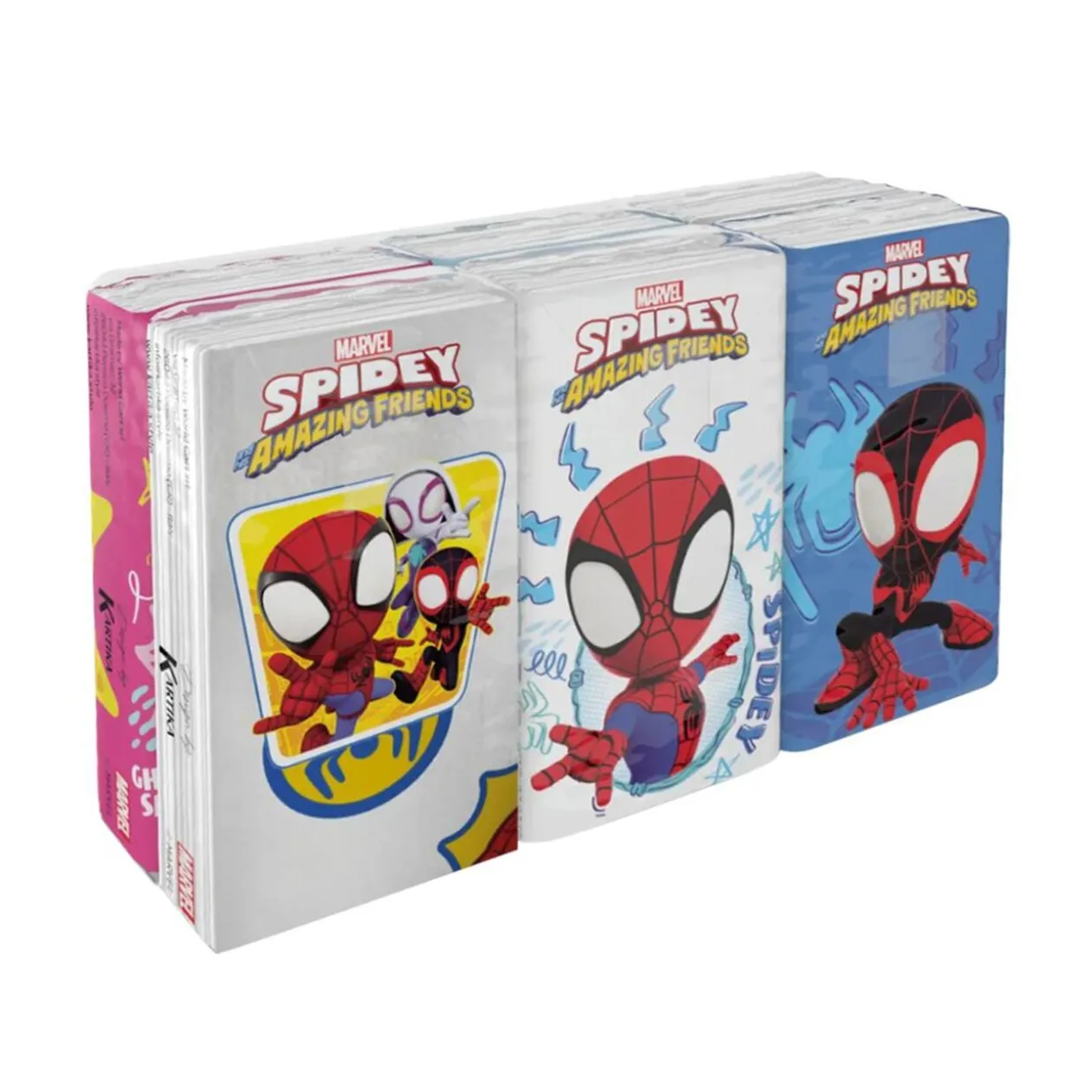 Mouchoirs Spidey 6 paquets de 9 feuilles 4 plis