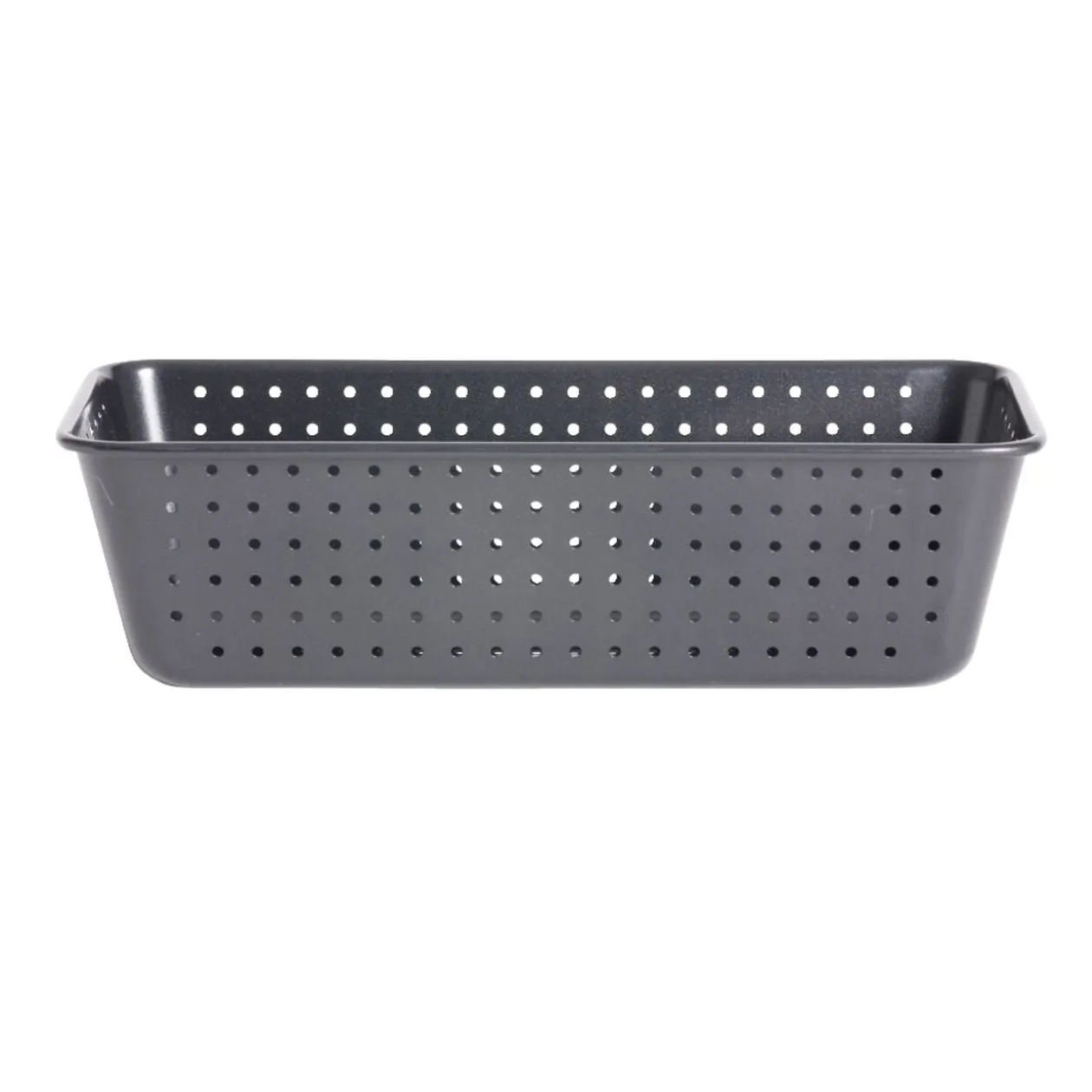 Moule à cake perforé acier noir 25x7xH2,5cm