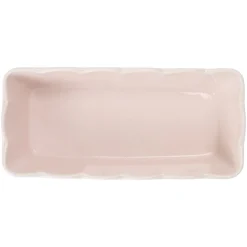 Moule à cake rectangulaire en céramique bord festonné 28x13xH9cm (2 modèles)