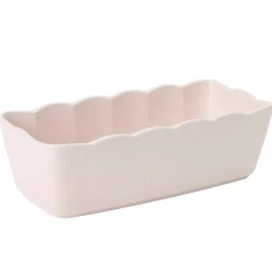 Moule à cake rectangulaire en céramique bord festonné 28x13xH9cm (2 modèles)