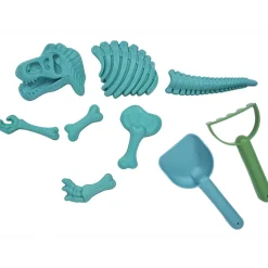 Moule dinosaure bleu avec pelle et rateau 9 pièces < Gifi Discount