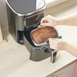Moule en silicone noir pour friteuse sans huile et à air 20x12xH7cm < Gifi Online