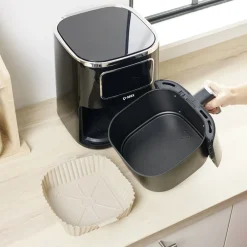 Moule en silicone noir pour friteuse sans huile et à air 20x20xH6,5cm
